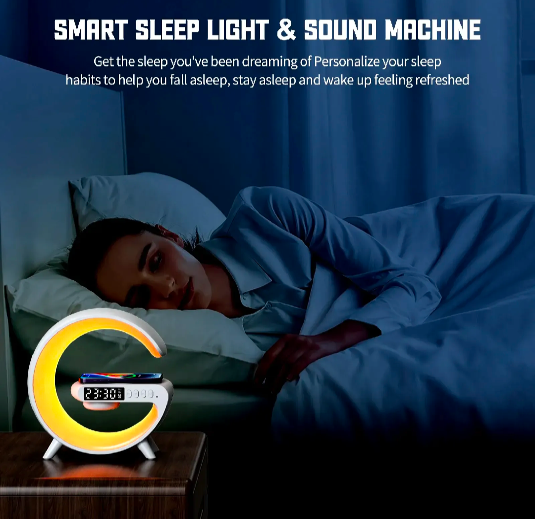 ORIGINAL BT 3401 Multifunction Wireless Charger Pad Stand with Speaker and RGB Night Light 15W Fast Charging for iPhone, Samsung, Xiaomi, Huawei