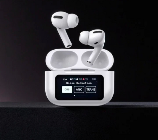 A9 Pro Touch Screen AirPods_Pro – ANC Wireless Earbuds With Bluetooth 5.0, LCD Display, Super Bass &amp; Pop-Up Feature